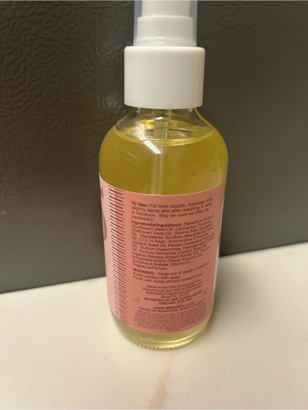 Brand New MIIM.MIIC Hair & Body Oil